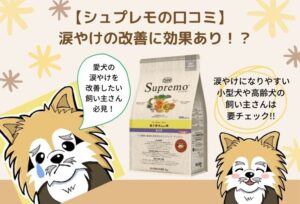シュプレモで涙やけの改善は難しい！より効果的なドッグフードを紹介します
