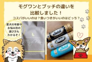 モグワンとブッチの違いを比較！食いつきがいいのは？どっちがお得に購入できる！？